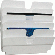 Durable Présentoir mural Flexiplus 6 A4 LS, pour documents A4 paysage, blanc - blanc plastique 1700014011