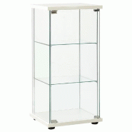 Helloshop26 - Armoire de rangement design moderne 42,5 x 36,5 x 86 cm espace de rangement organisé en verre trempé blanc 02_0046711 - blanc verre 30