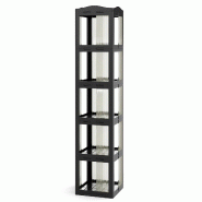 Helloshop26 - Bibliothèque rotative 36,5 x 36 x 108 cm gain de place design moderne en PP noir 20_0015908 - noir 3000229059770