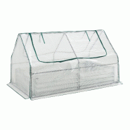 Helloshop26 - Jardinière bac à plante fleur surélevée avec film de serre 186 x 96 x 98 cm blanc 03_0009509 - 3000224734511