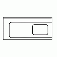 KBS Gastrotechnik KBS Table d'arrivée 1 cuve, montage à gauche avec rebord 1200x700x850 mm - inox 20390010