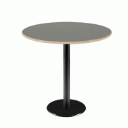 RestooTab - Table Rome Ø80cm verde comodoro fenix chants couleur bois - vert Bois manufacturé TB-ROM-R80M-VER.CO-BOI