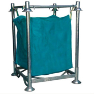 Support pour big bag en acier galvanisé, adapté au stockage temporaire ou en vrac