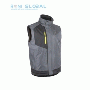 Gilet de travail anthracite imperméable anti-froid en polyester enduit PVC avec 5 poches - AZUKI COVERGUARD_0