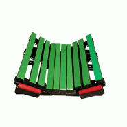 Châssis pour auge de réception - pour bandes 500 à 1200 mm - angle ajustable 20°, 30° ou 45°