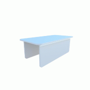 Chapeau de montant double GP25 blanc 9003 3x6 cm