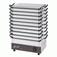 Chauffe plat professionnel monophasé à 10 plaques 270 x 150 mm - P28010