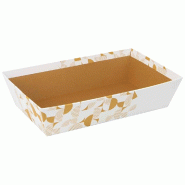Corbeille carton rectangle Eclat d'or 33x20x7cm_0