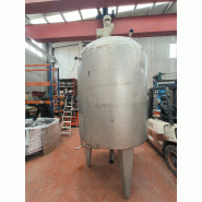 Cuve verticale en inox 304 de 2000 litres avec agitation, enveloppe et calorifuge hermétique. - référence                        :                         c13721