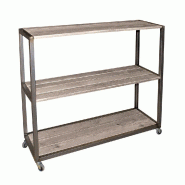 Etagère basse Heritage used 3 niveaux bois métal L119xP39xH100cm