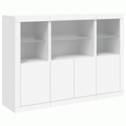 Helloshop26 - Buffet bahut commode armoire meuble de rangement organisateur cuisine salle de séjour salon avec lumières LED 3 pcs 02_0037195 - 30002 Helloshop26 - Buffet bahut commode armoire meuble de rangement organisateur cuisine salle de séjour salon avec lumières LED 3 pcs 02_0037195 - 30002