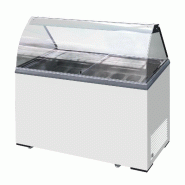 KLIMAITALIA Vitrine statique pour glaces avec 7 pots réserve. Portes coulissantes verre. Éclairage LED. Intérieur aluminium. T° -13°C/-23°C. Mod