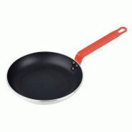 Poêle en aluminium antiadhésive Teflon Platinum Plus avec poignée rouge 24cm - 240 x 240 x 40 mm - HYGIPLAS - 5050984770258