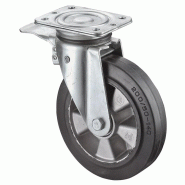 Roulette pivotante de charge lourde d. De la roue 160 mm cap. Charge 300 kg bloqueur en caoutchouc 135 mm 110 mm BS ROLLEN