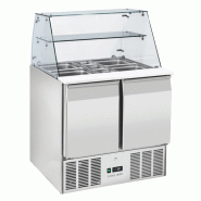 Saladette réfrigérée avec pare-haleine - 2 portes GN 1/1 | Coolhead - CRQ90A