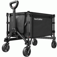 TecTake GmbH tectake Chariot pliable SMARTRIDER avec roues profilées et poignée télescopique  Noir - noir multi-matériau 406296