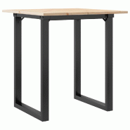 VidaXL Table à manger cadre en O 70x70x75 cm bois de pin massif acier Modèle Polaris Factory - 3282671