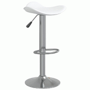 VidaXL Tabouret De Bar Blanc Acier Chromé Et Cuir Artificiel - blanc 335079 VidaXL Tabouret De Bar Blanc Acier Chromé Et Cuir Artificiel - blanc 335079