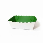 Barquette Carton Vert/Blanc 500g - Sans Impression - Lot de 500