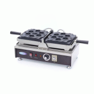 Gaufrier professionnel 6 cake pops - rotatif - inox - thermostat réglable