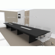 Grande table de réunion rectangulaire TAK - Mobel Linea. - Oui, 600, Noir_0