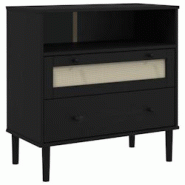 Helloshop26 - Buffet bahut commode armoire meuble de rangement organisateur cuisine salle de séjour salon aspect rotin 80 x 40 x 80 02_0036239 - 3000 Helloshop26 - Buffet bahut commode armoire meuble de rangement organisateur cuisine salle de séjour salon aspect rotin 80 x 40 x 80 02_0036239 - 3000