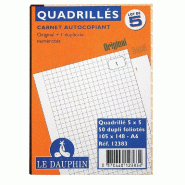 Manifolds quadrillés 5x5 autocopiants 105x148mm - Lot de 5 carnets - dupli
