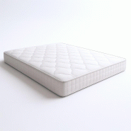Matelas double français 140 x 190 | Ressorts ensachés et Memory Foam | H 25 cm | Anti-allergique - blanc NURITOPH25-140X190X25
