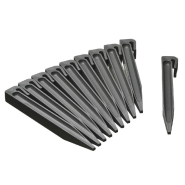 Nature chevilles d'ancrage de jardin 10 pcs gris petit 428502