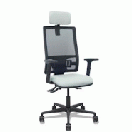 Piqueras y Crespo Silla Bormate asincro malla negra asiento bali gris claro brazos 2D ruedas 65mm cabecero regulable - gris multi-matériau 405ASM840B Piqueras y Crespo Silla Bormate asincro malla negra asiento bali gris claro brazos 2D ruedas 65mm cabecero regulable - gris multi-matériau 405ASM840B