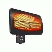 PURLINE Chauffage d'extérieur mural numérique avec télécommande - noir métal 8436607026792