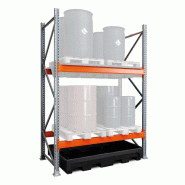 Rayonnage pour CUBI 27/1 100 avec bac de rétention PEMD - Pour huiles, fioul, gasoil, produits chimiques - CEMO - 11466 Rayonnage pour CUBI 27/1 100 avec bac de rétention PEMD - Pour huiles, fioul, gasoil, produits chimiques - CEMO - 11466