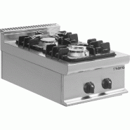 Cuisinière à gaz - 2 brûleurs - 12 kW - Table - Saro - inox SAR-423-1000