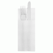 Serviette kangourou double point 18G/M2 33x40cm blanc ouate - par 1400