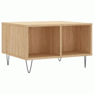 VidaXL Table basse Chêne sonoma 60x50x36,5 cm Bois d'ingénierie Modèle Flex Select Pro - 830543