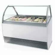Vitrine ventilée pour glace en bac Blanc - 181 L | Tefcold - MILLENNIUMLX18