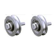Roue à rainure ronde 80mm avec 1 roulement à billes - Lot de 2 Roue à rainure ronde 80mm avec 1 roulement à billes - Lot de 2
