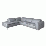AC ANGEL CERDA Angel Cerdá Canapé d'angle relax gauche en cuir gris 6218C 330 x 224 x 100 - gris fourrure 8435631033592 AC ANGEL CERDA Angel Cerdá Canapé d'angle relax gauche en cuir gris 6218C 330 x 224 x 100 - gris fourrure 8435631033592
