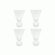 Aulica Verres à vin avec pied en diamant - lot de 4 - transparent 227801 Aulica Verres à vin avec pied en diamant - lot de 4 - transparent 227801