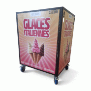 Chariot pour machine à Glace avec étagère - Ice Freddo - 60x70x93cm - multicolore inox 3701777100296