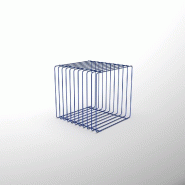 Cube en grille bleue - Diamètre du fil 6mm