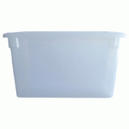 DBMARK 182615PP-190/6 - (Lot de 6) - Bac de rangement de 83,3 litres - (46 x 66 x 30) - PP translucide - (Couvercle non inclus) - blanc plastique poly