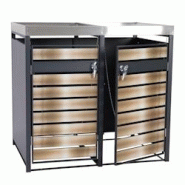 Décoshop26 - Abris poubelles deux compartiments avec bac à plantes 125 x 132 x 80 cm métal anthracite or 04_0006988 - 3000261980940 Décoshop26 - Abris poubelles deux compartiments avec bac à plantes 125 x 132 x 80 cm métal anthracite or 04_0006988 - 3000261980940