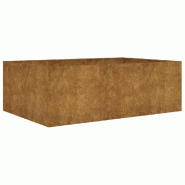 Helloshop26 - Jardinière bac lit surélevé plantes fleurs terrasse jardin de jardin 120 x 80 x 40 cm acier corten marron 02_0039347 - marron métal