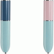 MIQUELRIUS Set de 2 stylos bille métalliques, larg. De trait M, encre bleue - 8422593119686