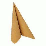 Papstar 160 Servietten « ROYAL Collection » pliage 1/4 40 cm x 40 cm moutarde - jaune papier 37682