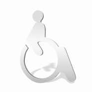 Picto aluminium toilettes pmr aluminium anodisé h 120 mm - plaques toilettes