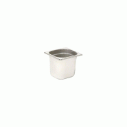 Plateau gastronorme Comas GN 1/6 CM.17,6X16,2X10h en acier inoxydable 18/10 - gris Acier inoxydable 18/10 8425734105920