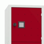 Porte rouge pour vestiaire roma 4 cases