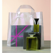 Sac plastique transparent à poignées souples 32x30 + SF5/5cm - par 60